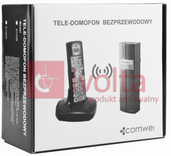 D102W Domofon bezprzewodowy, komunikacja w paśmie 1,88-1,9  GHz, zasieg do 75 m, biały, WENA