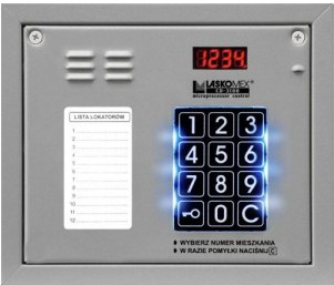 CP-3100NR-SILVER Panel audio z mini listą lokatorów i czytnikiem RFID, kolor srebrny, Laskomex